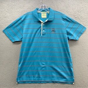 Wimbledon Authentics Striped Tennis Polo The Championships Teal Blue Men’s M